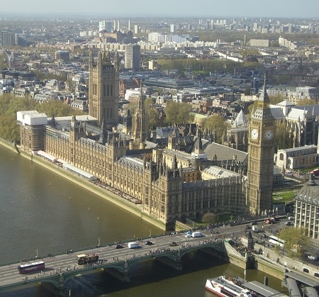 a londoni parlament épülete