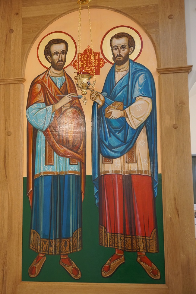 Szent Kozma és Damján ikon