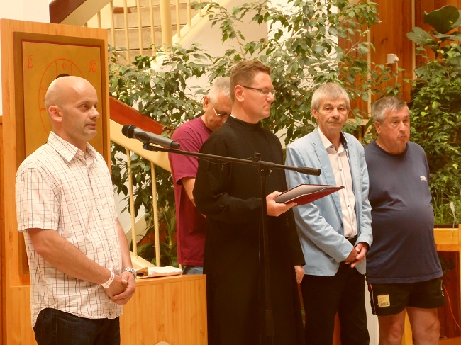 Doros Szilárd, Kovács Lajos, Molnár Oszkár, Klampár Tibor, Demeter Zoltán (hátul)