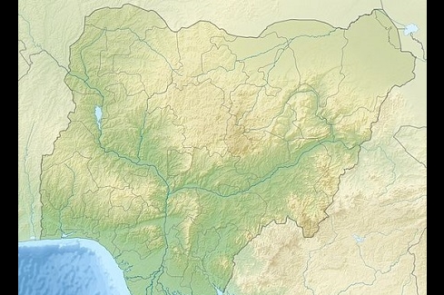 Nigeria domborzati térképe
